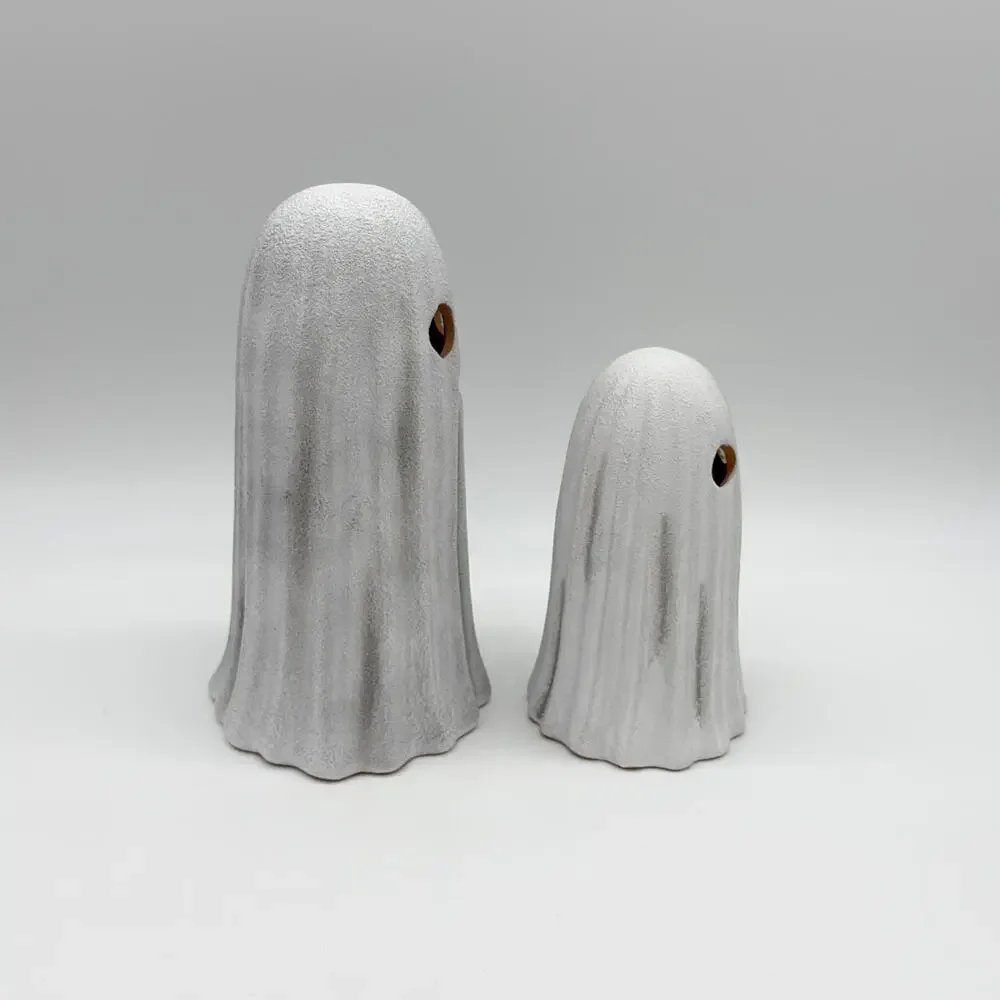 Target White Textured Terracotta Ghost Set 9” & 6.75” Set of 2 Ghosts 2025 NEW